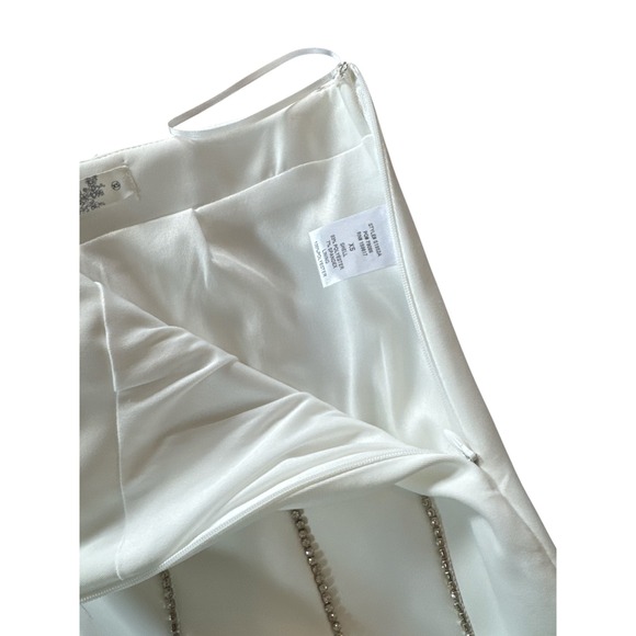 Altar'd State White Mini Skirt XS Rhinestone Embellished Party Cocktail‎ - Picture 4 of 6
